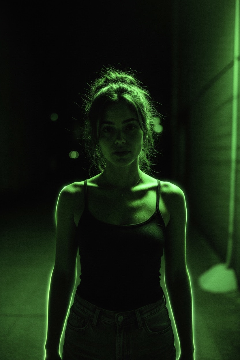 Marie-Claire Pronti, AI-generated — Green flash