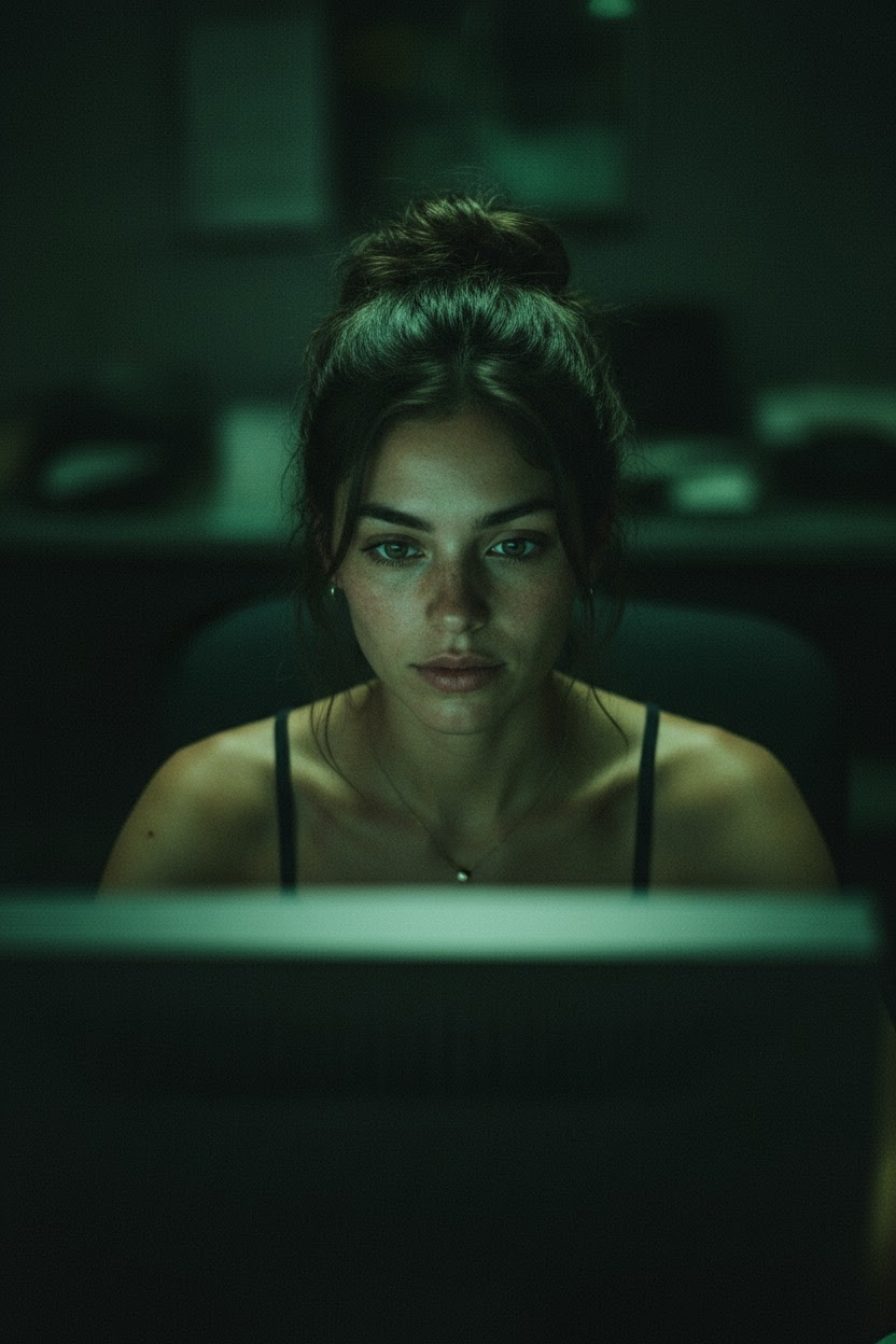 Marie-Claire Pronti, AI-generated — Terminal glow